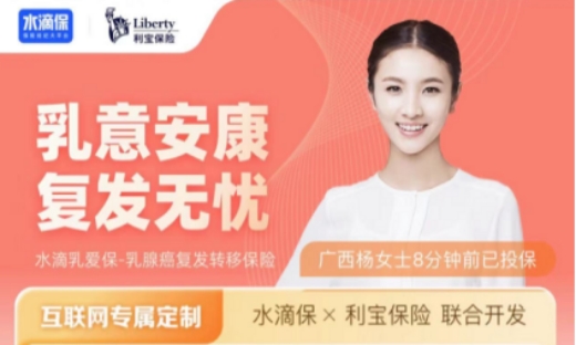 为女性健康构筑防护墙，水滴保上线乳腺癌复发险“水滴乳爱保”